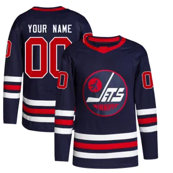 Men's Custom Winnipeg Jets 2021/22 Alternate Primegreen Pro Jersey - Navy Authentic