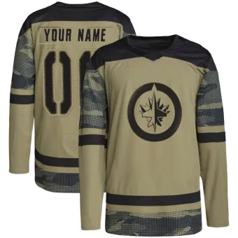 Men's Custom Winnipeg Jets Military Appreciation Practice Jersey - Camo Authentic