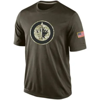 Men's Winnipeg Jets Salute To Service KO Performance Dri-FIT T-Shirt - Olive