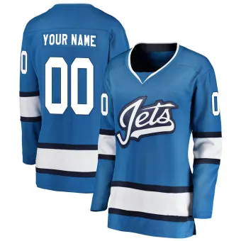 Women's Custom Winnipeg Jets Alternate Jersey - Blue Breakaway