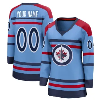 Women's Custom Winnipeg Jets Anniversary Jersey - Light Blue Breakaway
