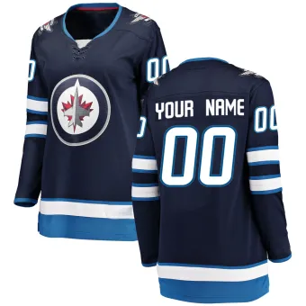 Women's Custom Winnipeg Jets Home Jersey - Blue Breakaway