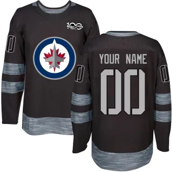 Youth Custom Winnipeg Jets 1917-2017 100th Anniversary Jersey - Black Authentic
