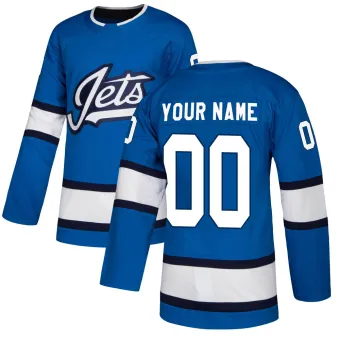 Youth Custom Winnipeg Jets Alternate Jersey - Blue Authentic
