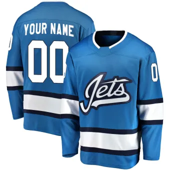 Youth Custom Winnipeg Jets Alternate Jersey - Blue Breakaway