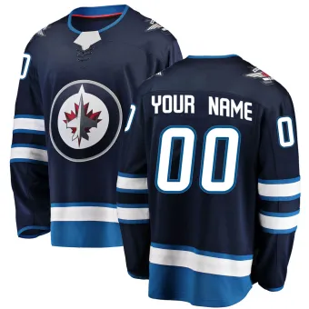 Youth Custom Winnipeg Jets Home Jersey - Blue Breakaway